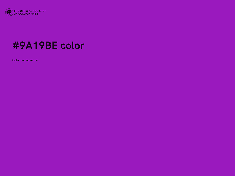 #9A19BE color image