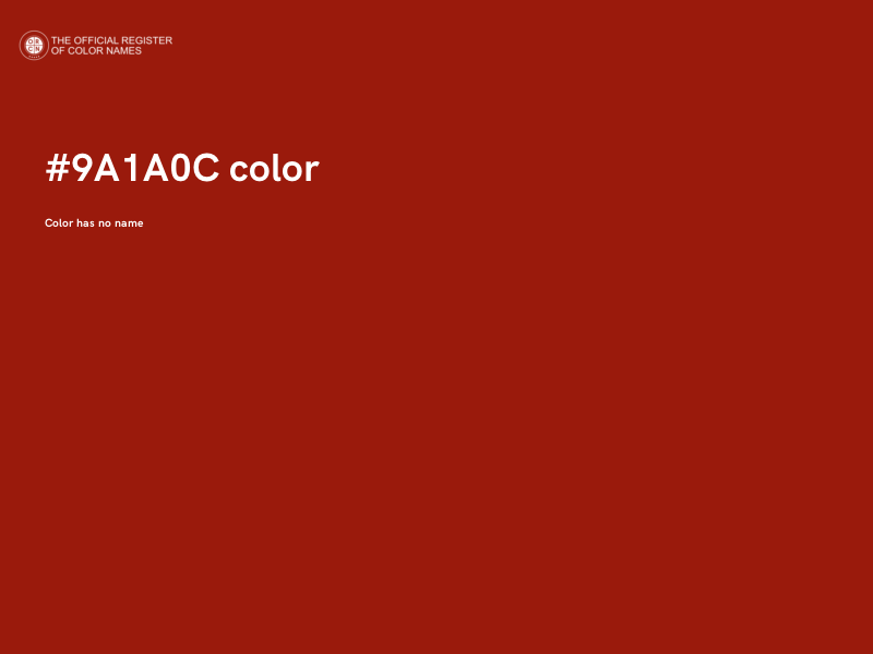 #9A1A0C color image
