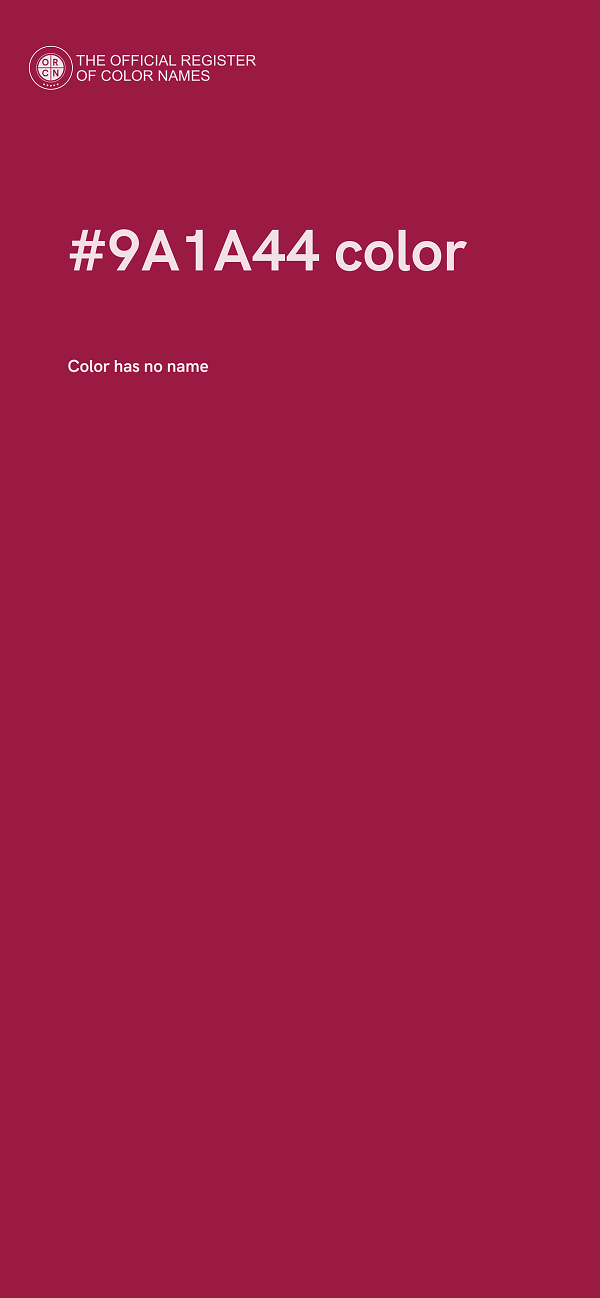 #9A1A44 color image