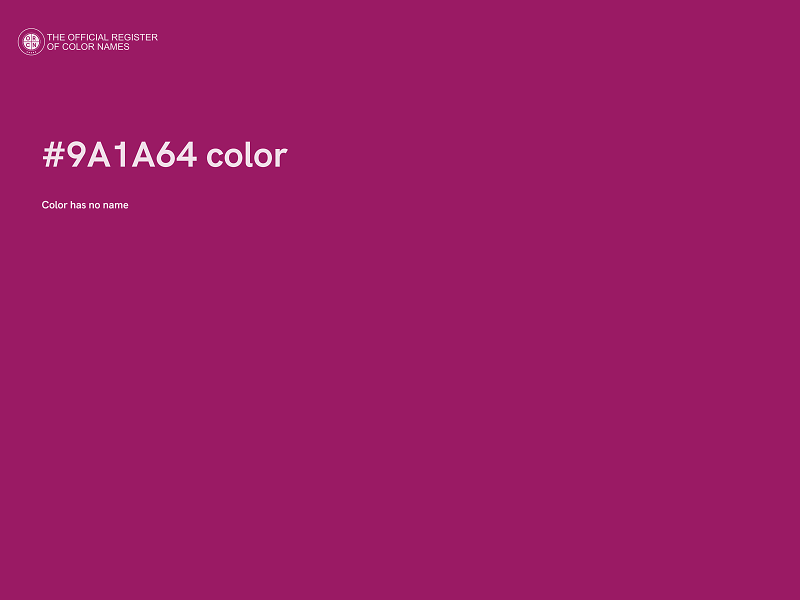 #9A1A64 color image