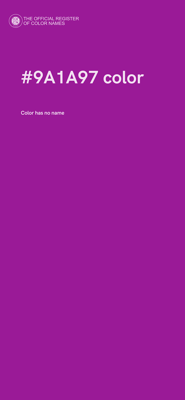 #9A1A97 color image