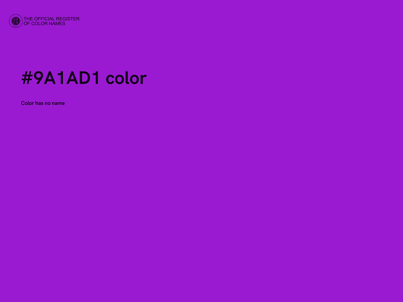 #9A1AD1 color image