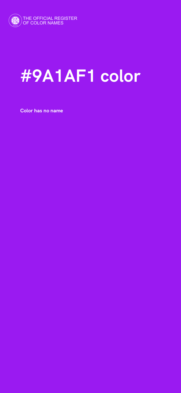 #9A1AF1 color image