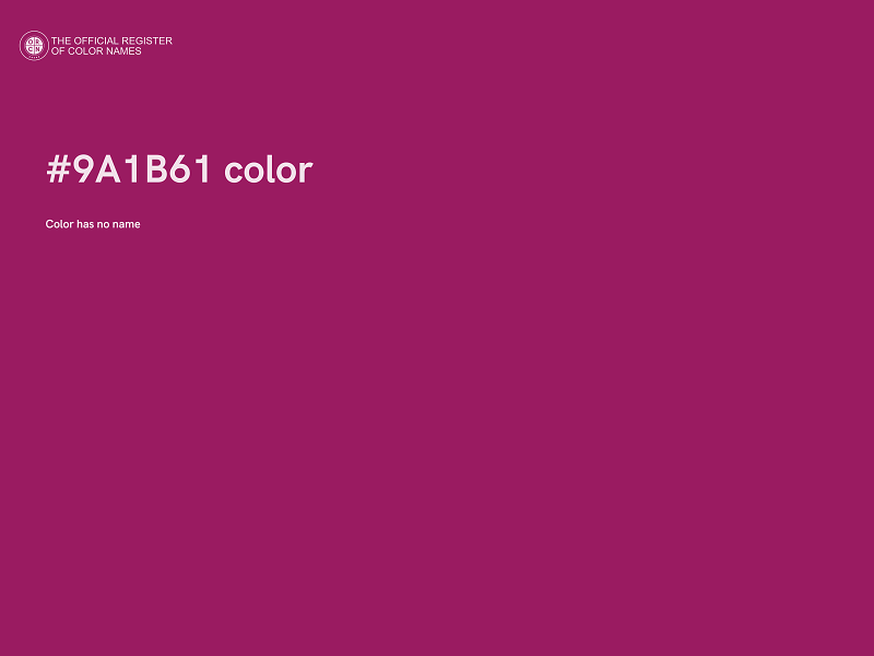 #9A1B61 color image