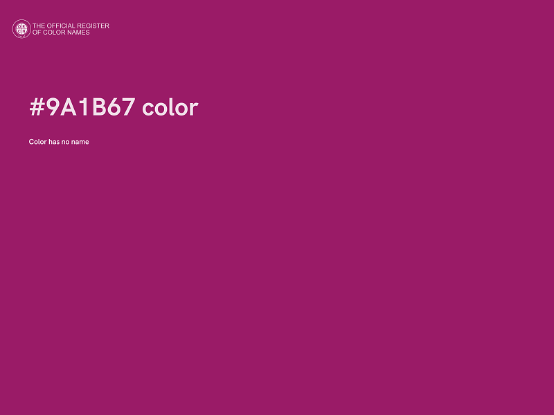 #9A1B67 color image