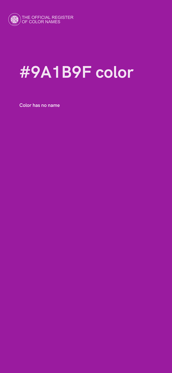 #9A1B9F color image