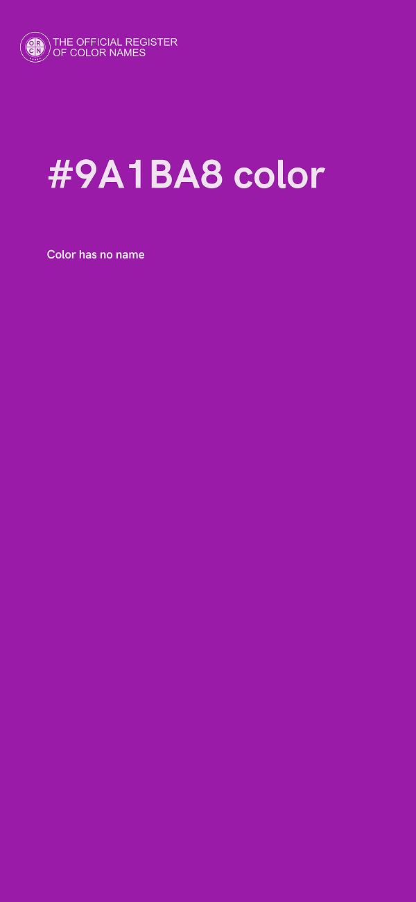 #9A1BA8 color image