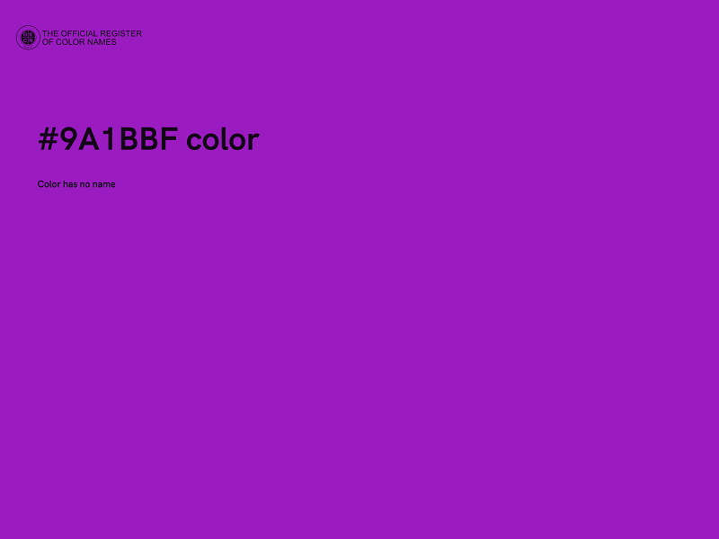 #9A1BBF color image