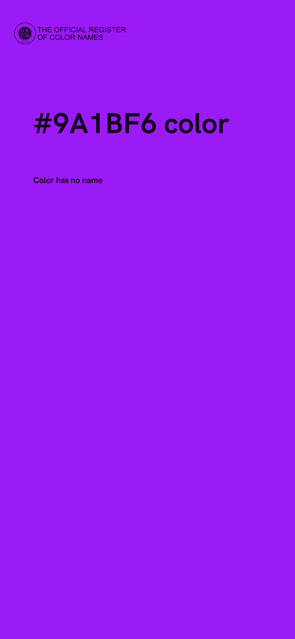 #9A1BF6 color image