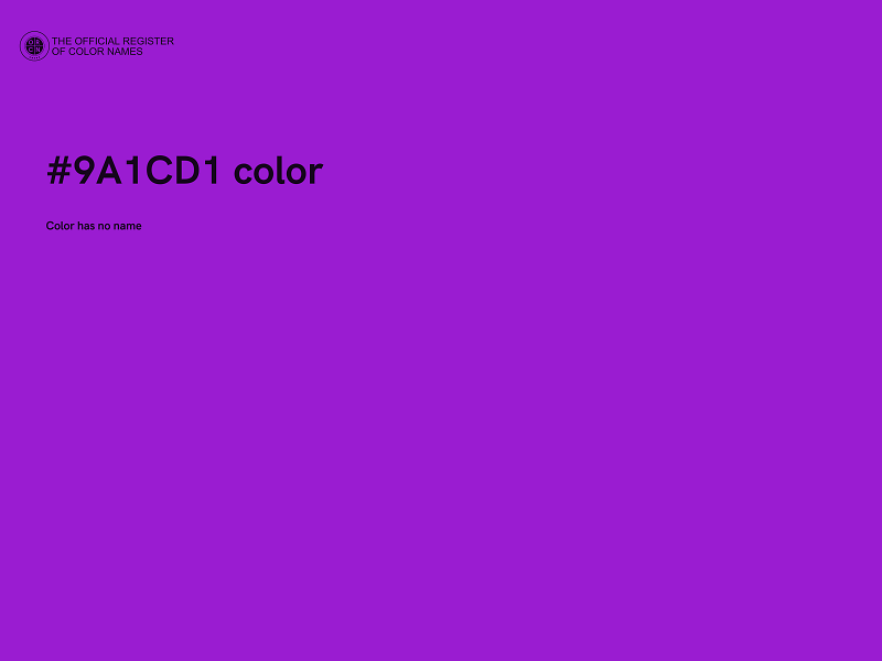 #9A1CD1 color image