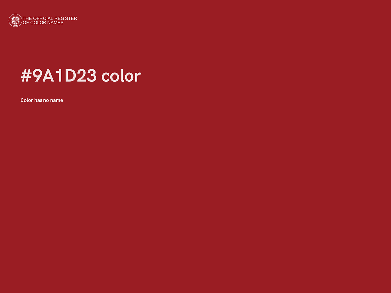 #9A1D23 color image