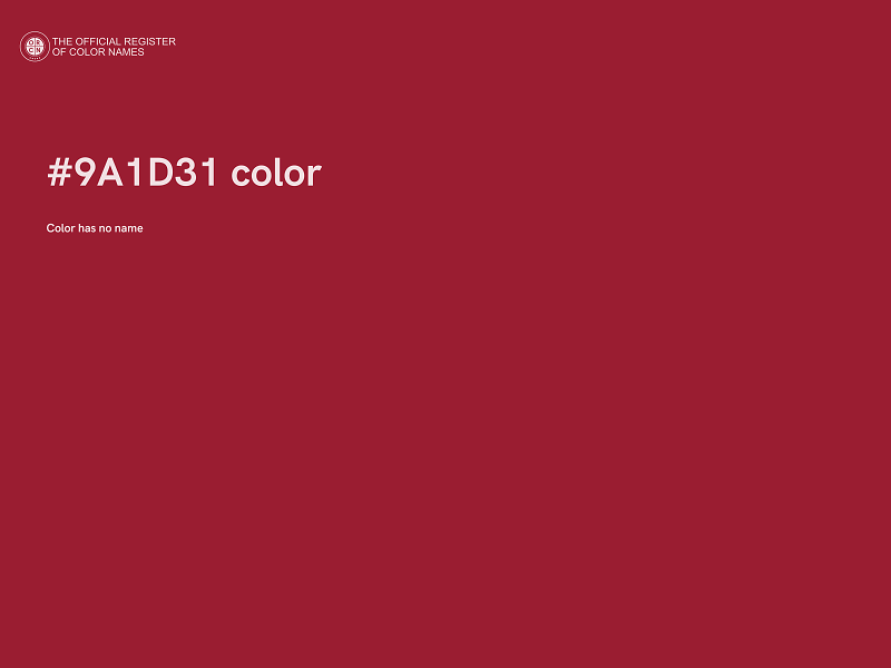 #9A1D31 color image