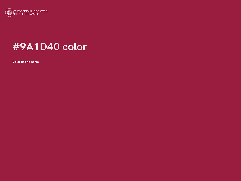 #9A1D40 color image