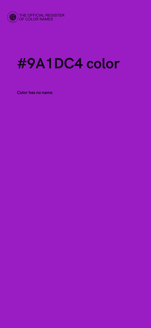 #9A1DC4 color image
