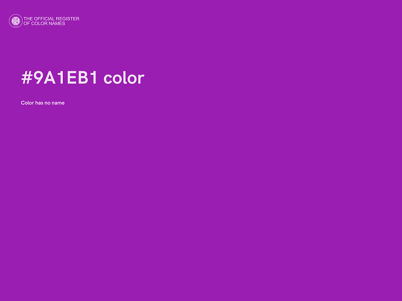 #9A1EB1 color image