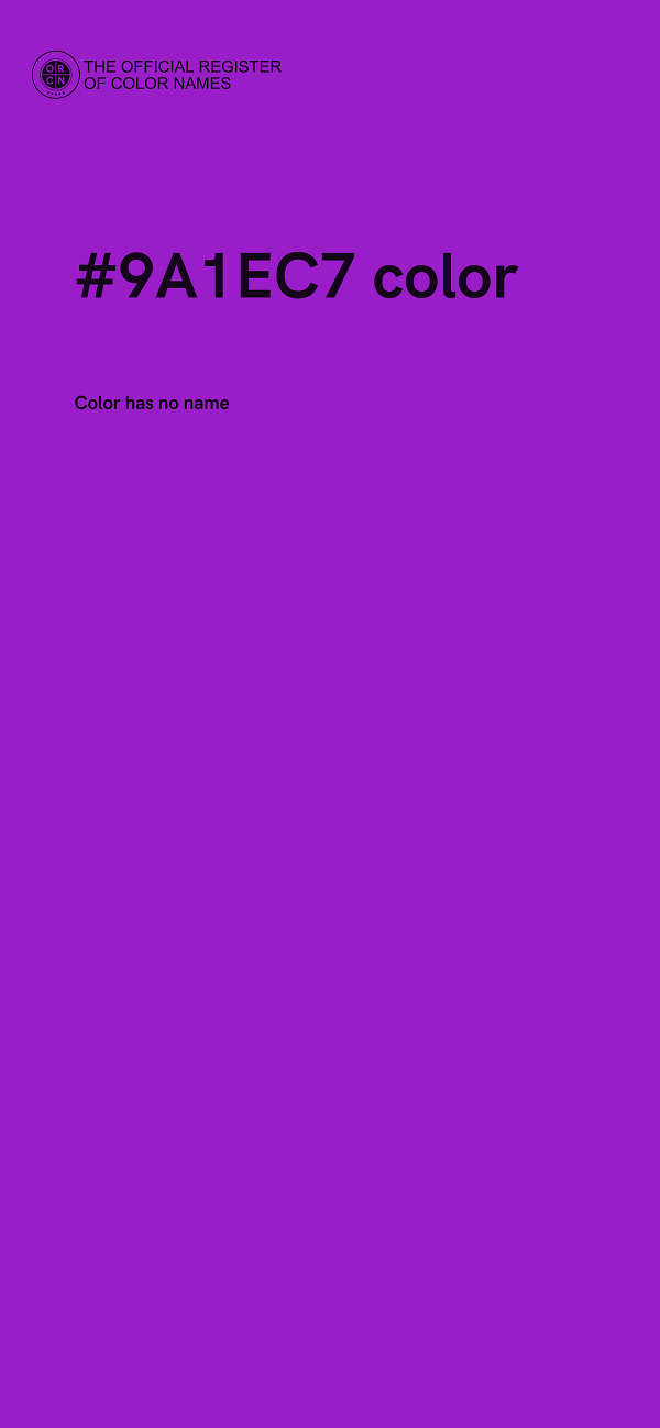 #9A1EC7 color image