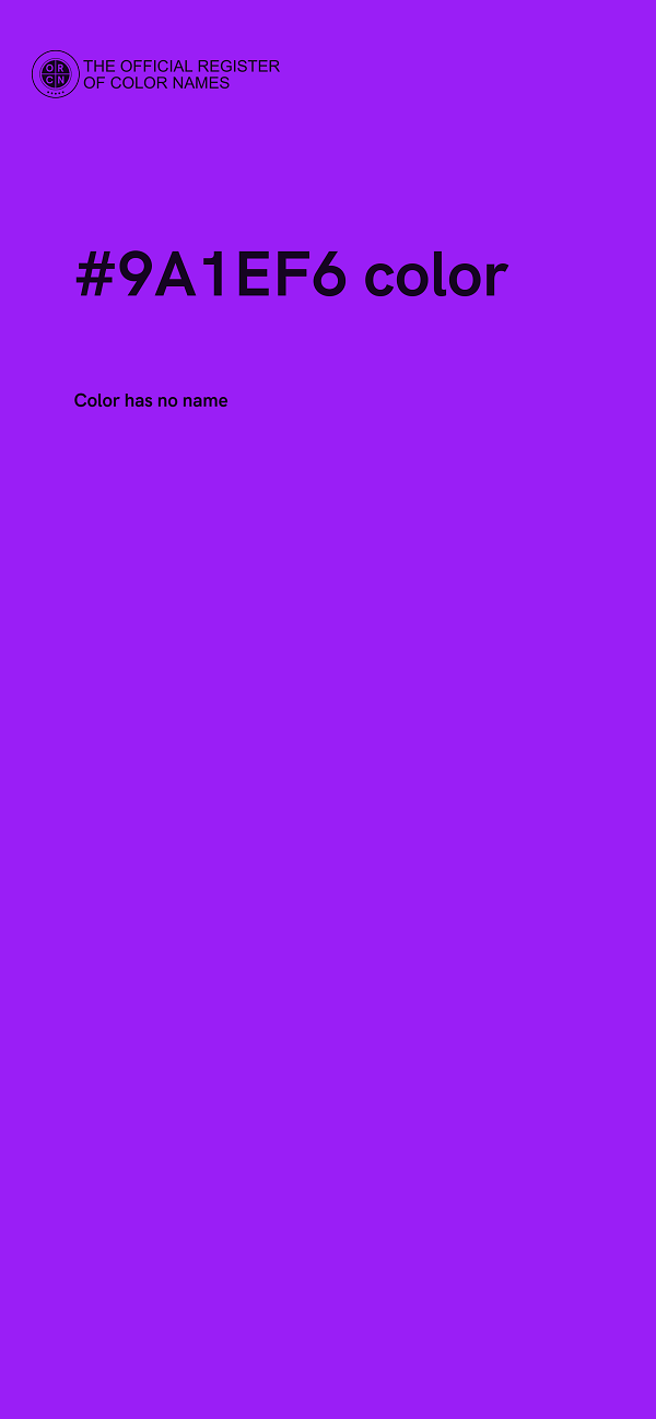#9A1EF6 color image