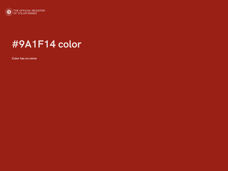 #9A1F14 color image