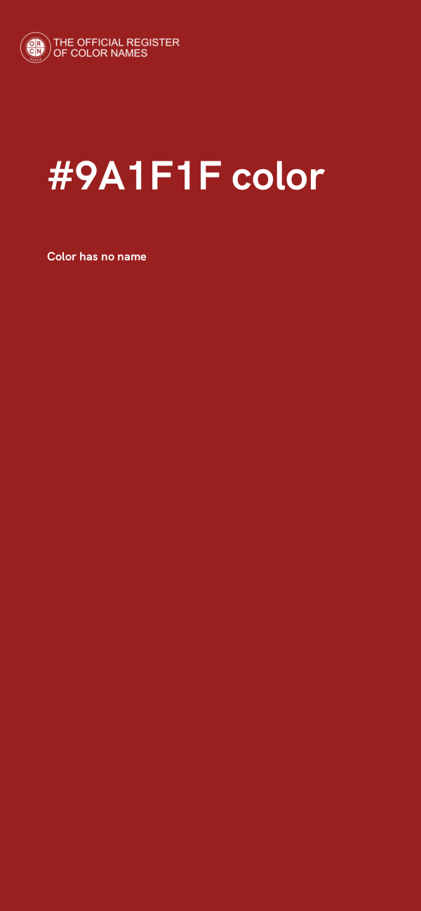 #9A1F1F color image
