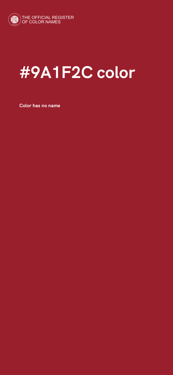 #9A1F2C color image