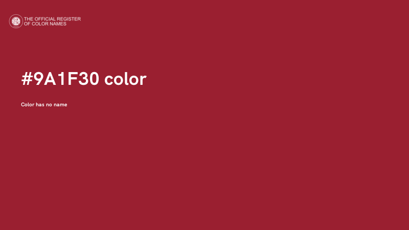 #9A1F30 color image