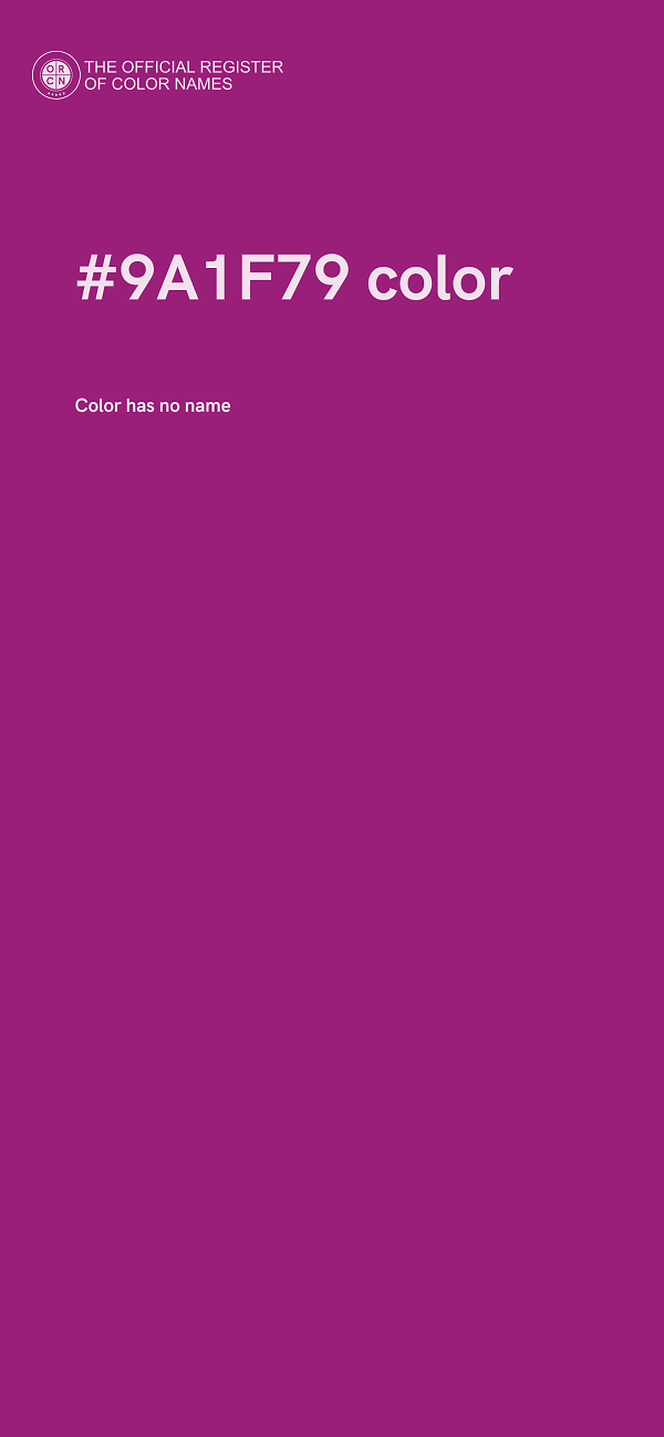 #9A1F79 color image
