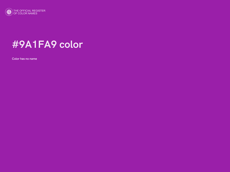 #9A1FA9 color image