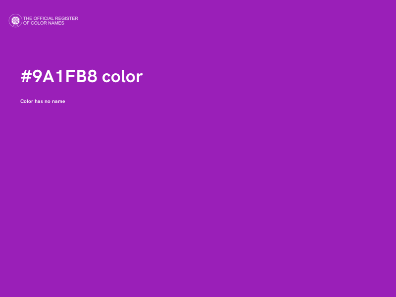 #9A1FB8 color image