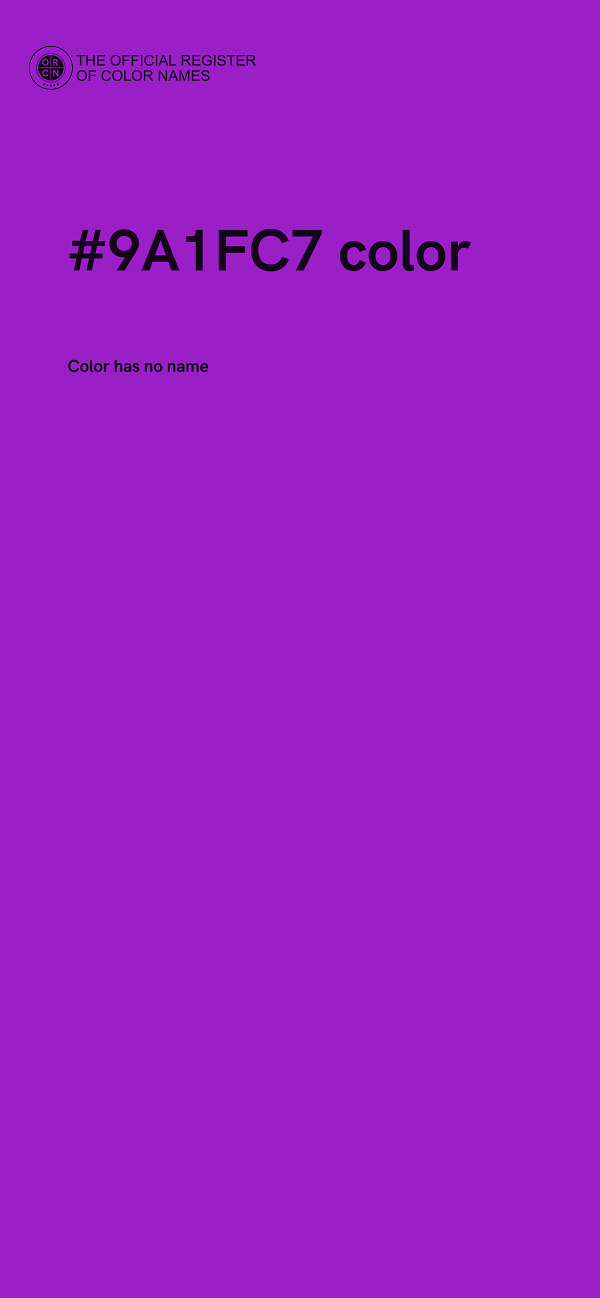 #9A1FC7 color image