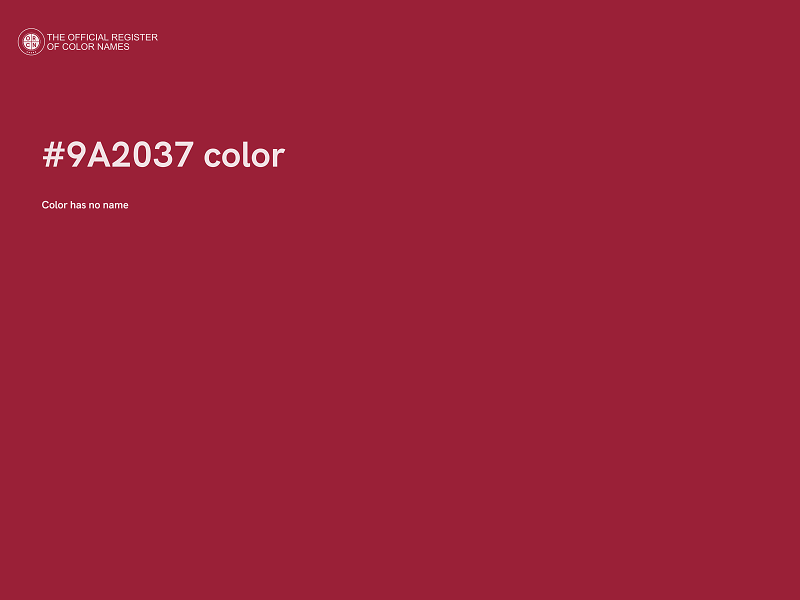 #9A2037 color image