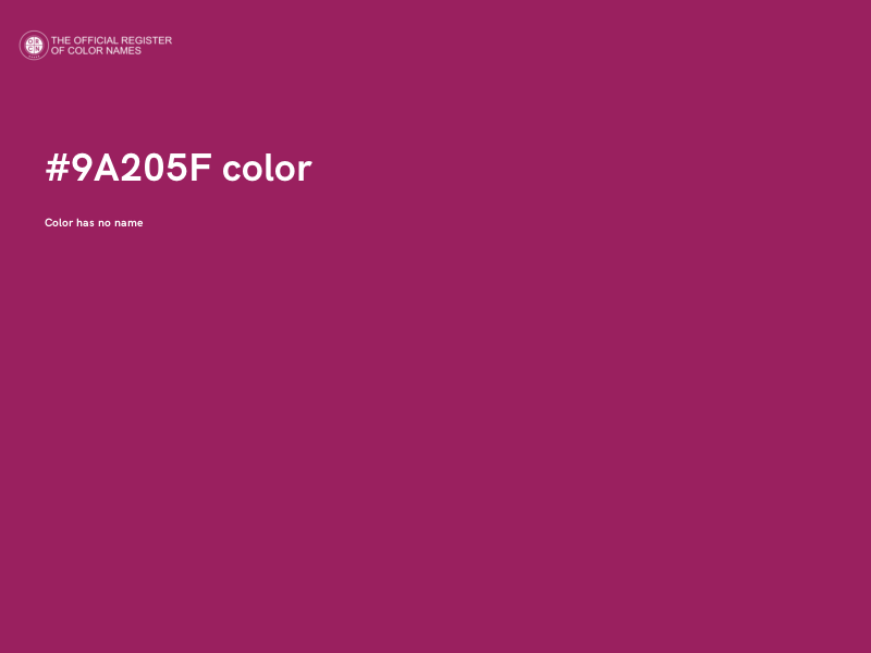 #9A205F color image
