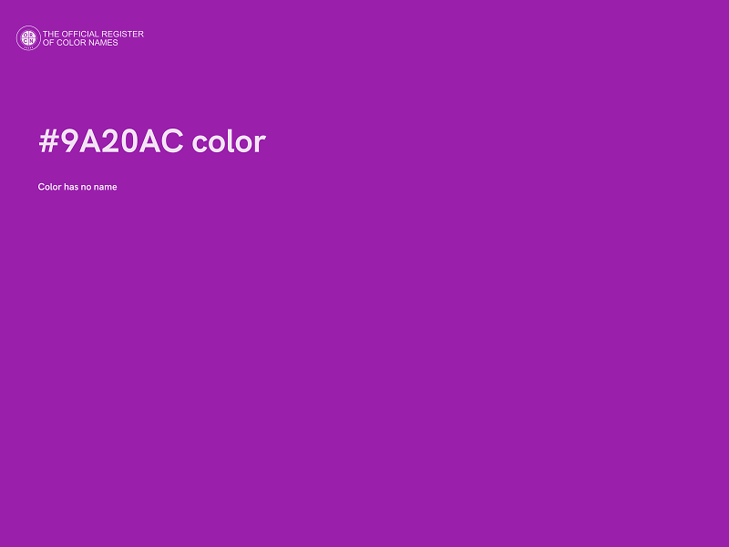 #9A20AC color image