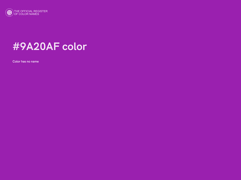 #9A20AF color image