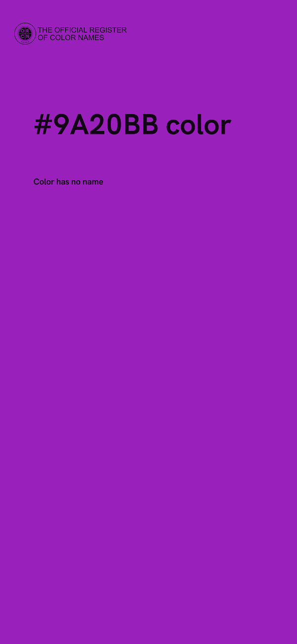 #9A20BB color image