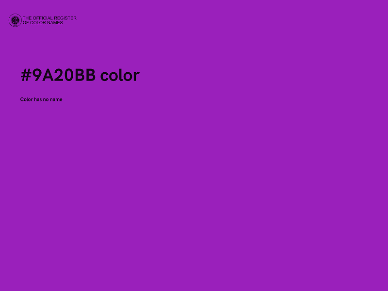 #9A20BB color image