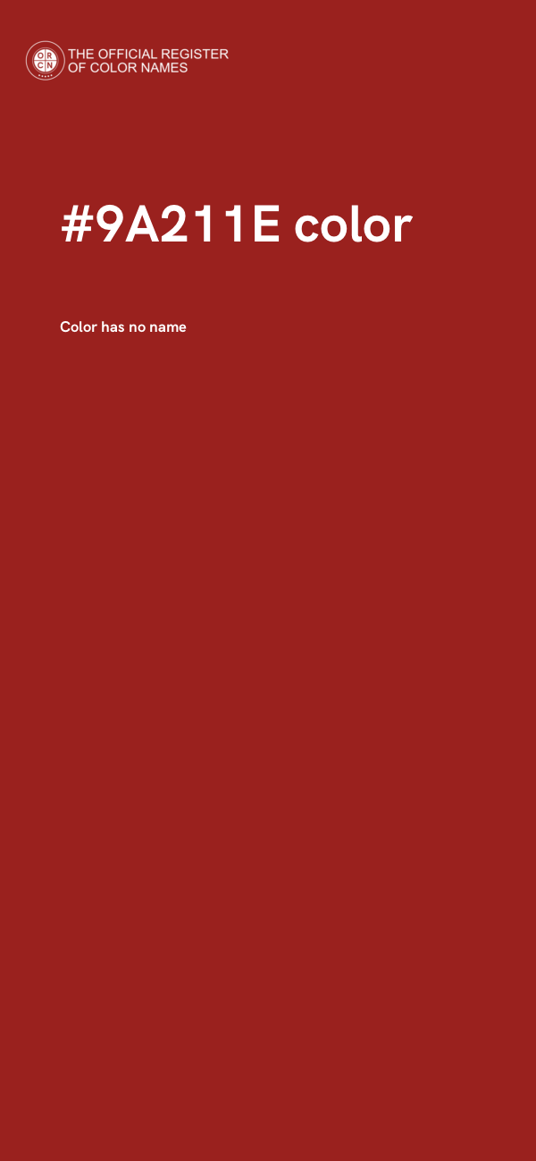 #9A211E color image