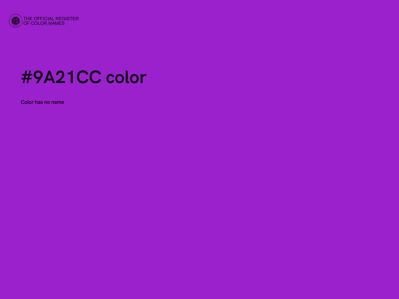 #9A21CC color image