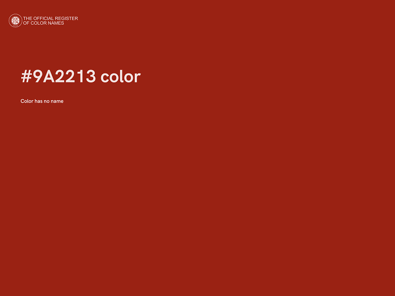 #9A2213 color image