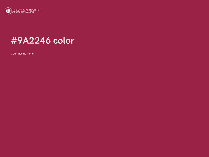 #9A2246 color image