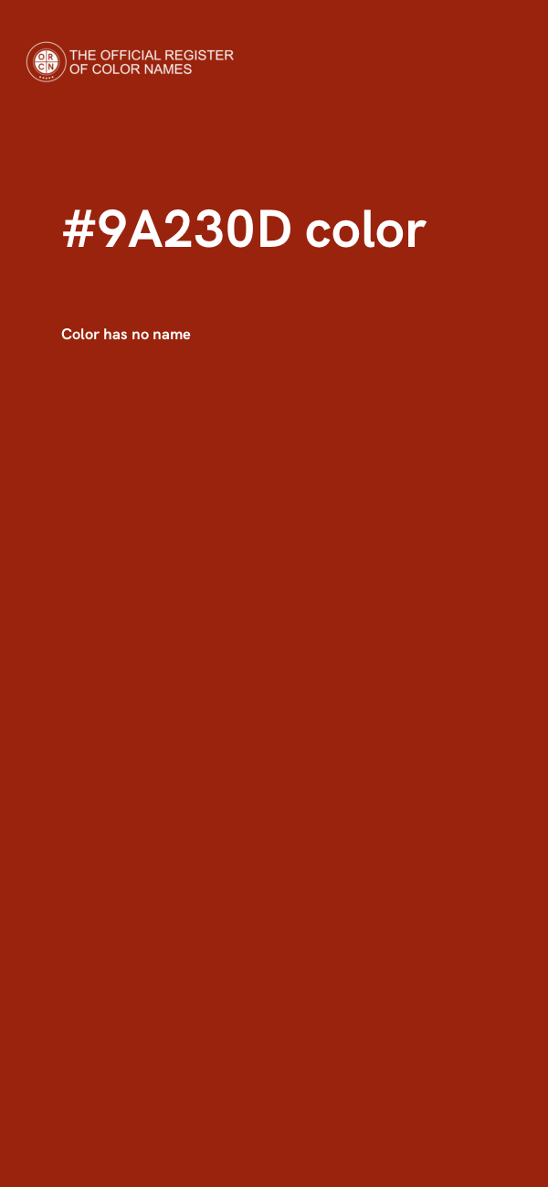 #9A230D color image