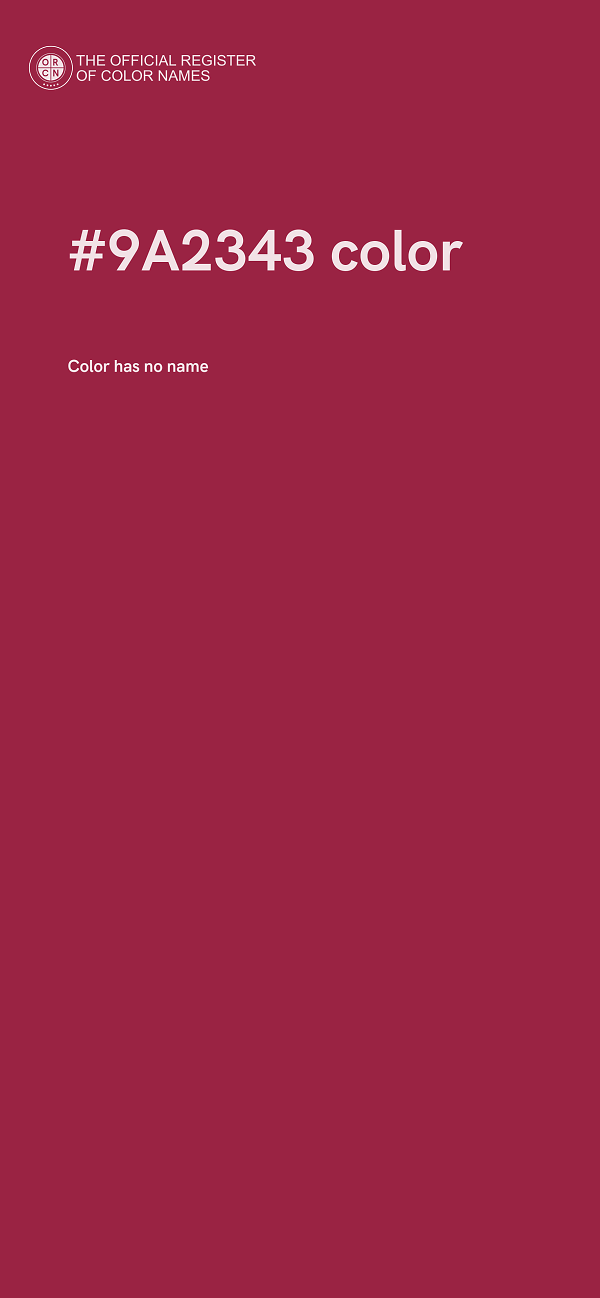 #9A2343 color image