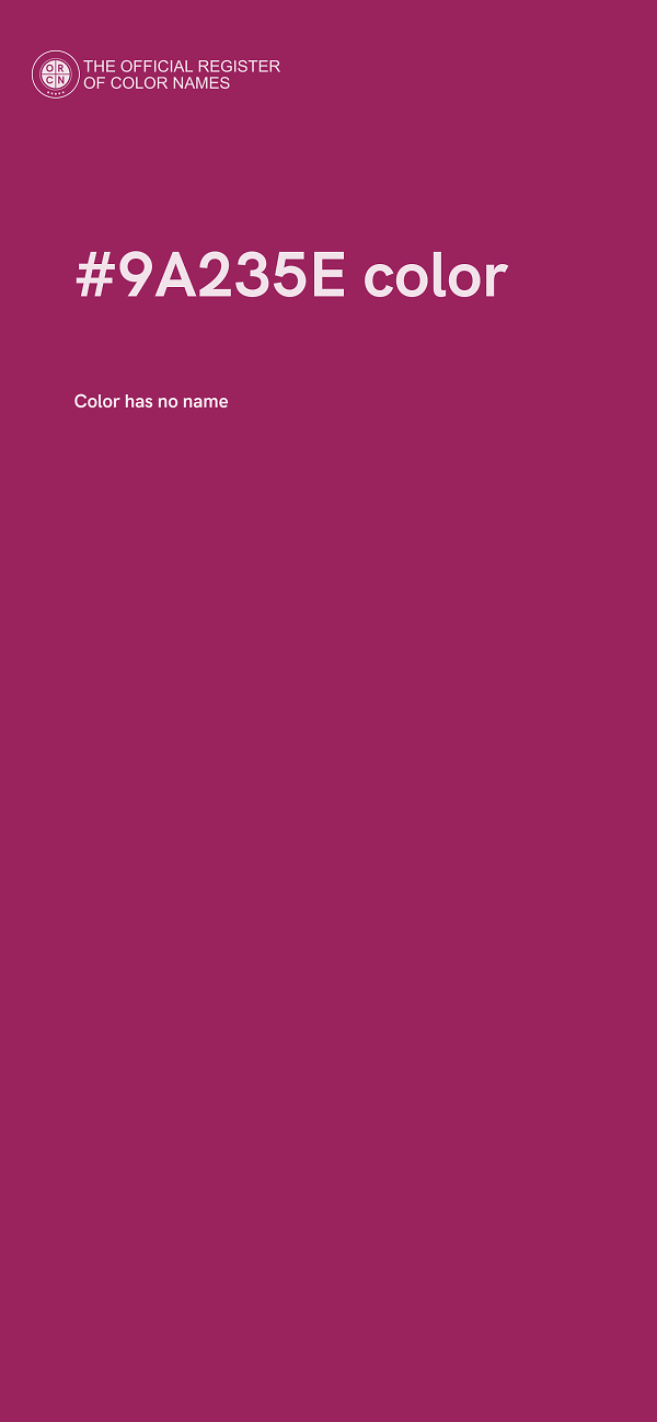 #9A235E color image