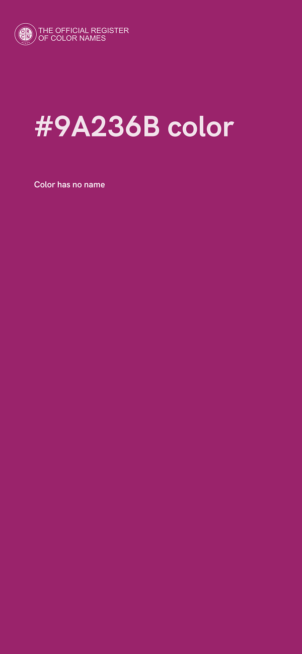 #9A236B color image