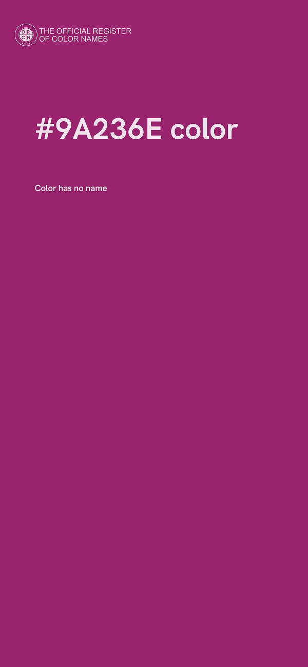#9A236E color image