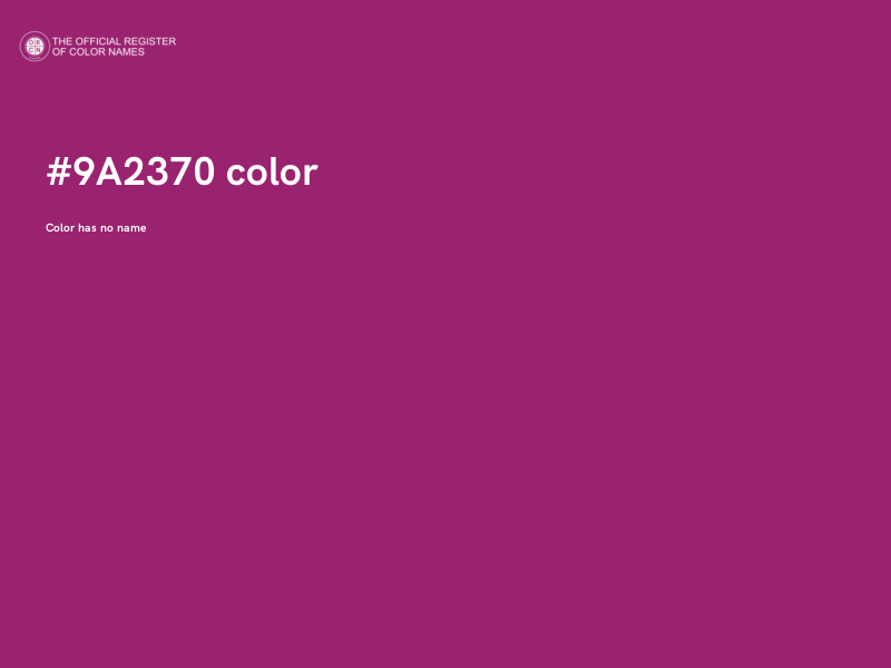 #9A2370 color image
