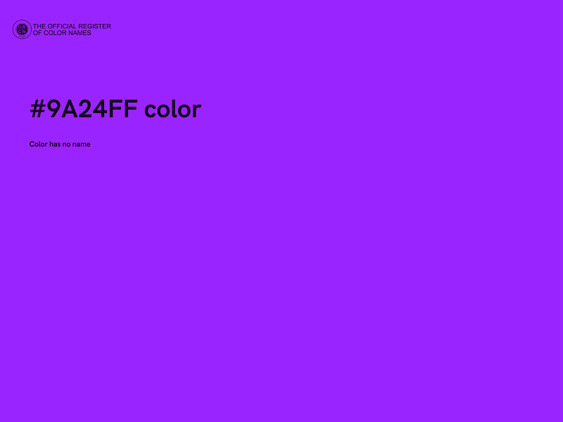 #9A24FF color image