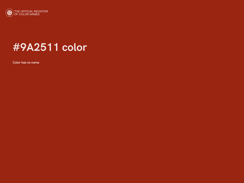 #9A2511 color image