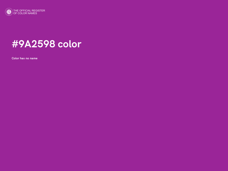 #9A2598 color image