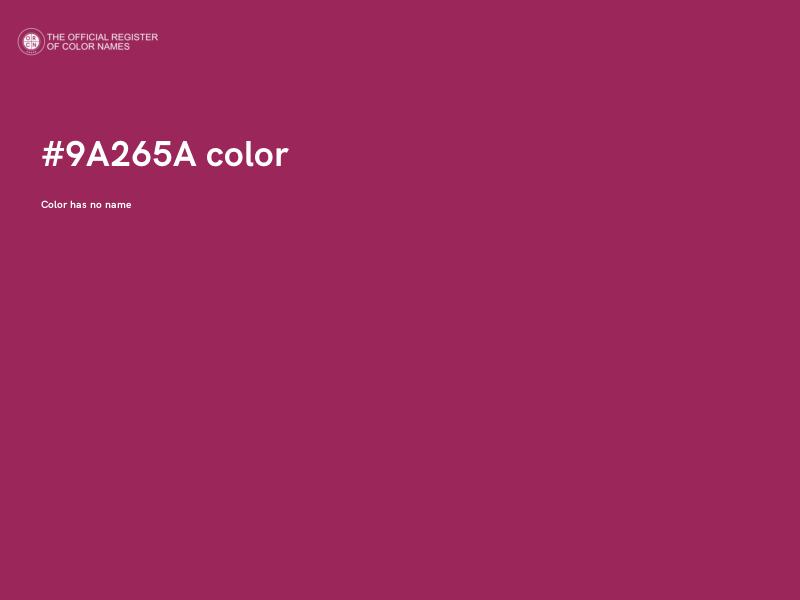 #9A265A color image