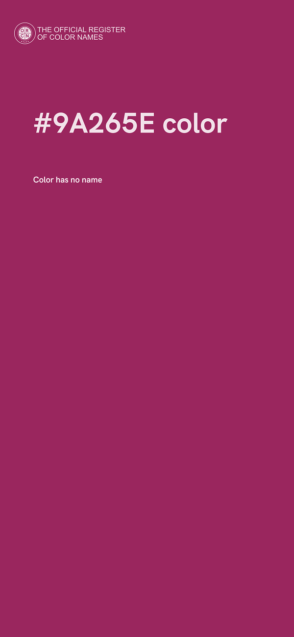 #9A265E color image